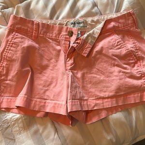 Bright pink shorts